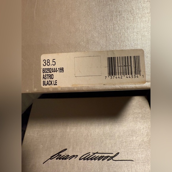 BRIAN ATWOOD Black Quilted Ankle Boots with Gold Accents - Size 38-1/2 or US 8 - Picture 5 of 15